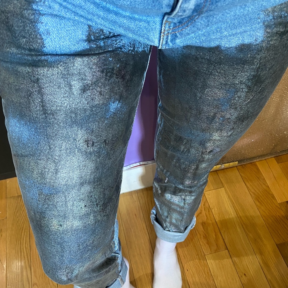 the Ragged Priest holographic silver jeans - Picture 3 of 5